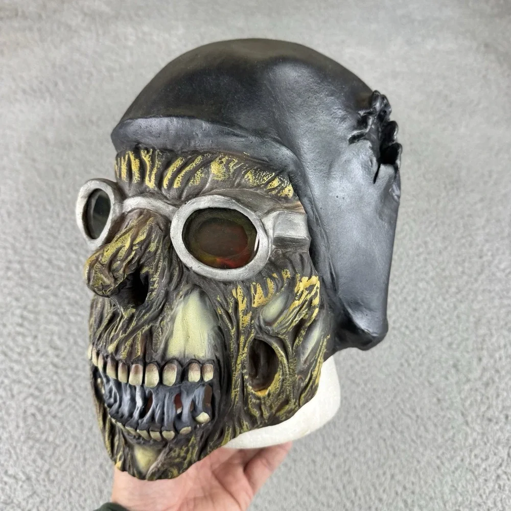 Motorcycle Monster Halloween Mask Adult Rubies Costume 1995 Vintage Latex Rubber